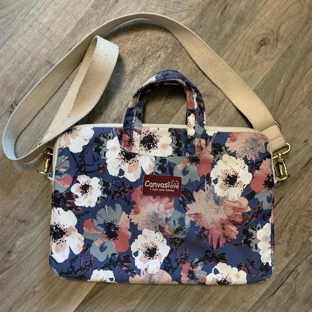 Floral laptop bag